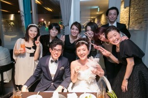 結婚式 二次会 1.5次会 幹事代行 プロデュース 関西 大阪 神戸 京都 奈良 和歌山 FOR U 2014.3.23 シャンデリアテーブル（梅田）