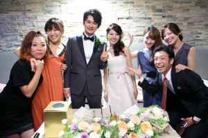 結婚式 二次会 1.5次会 幹事代行 プロデュース 関西 大阪 神戸 京都 奈良 和歌山 FOR U 2014.9.28 シャンデリアテーブル（梅田）