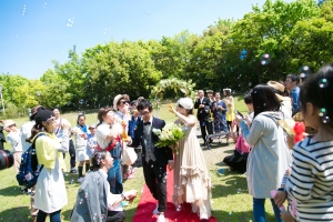 結婚式 二次会 1.5次会 幹事代行 プロデュース アウトドアウエディング 野外ウエディング 関西 大阪 神戸 京都 奈良 和歌山 FOR U 2016.4.30 ロッジ舞洲（舞洲）