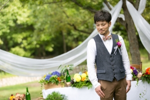 結婚式 二次会 1.5次会 幹事代行 プロデュース アウトドアウエディング 野外ウエディング 関西 大阪 神戸 京都 奈良 和歌山 FOR U 2016.10.1 ロッジ舞洲（舞洲）