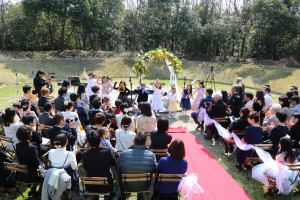 結婚式 二次会 1.5次会 幹事代行 プロデュース アウトドアウエディング 野外ウエディング 関西 大阪 神戸 京都 奈良 和歌山 FOR U 2017.3.20 （ロッジ舞洲）