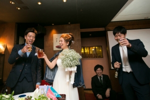 結婚式 二次会 1.5次会 幹事代行 プロデュース アウトドアウエディング 野外ウエディング 関西 大阪 神戸 京都 奈良 和歌山 FOR U 2017.6.03 （COCODOCO 梅田）ココドコ 梅田